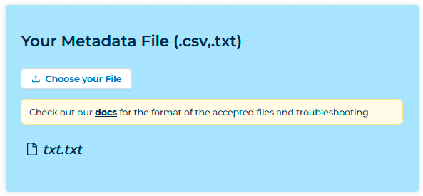 import metadata 1